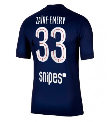 Paris Saint-Germain Warren Zaire-Emery #33 Hemmatröja 2025-26 Kortärmad